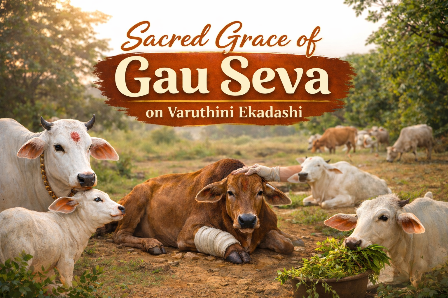 Sacred Grace of Gau Seva on Varuthini Ekadashi